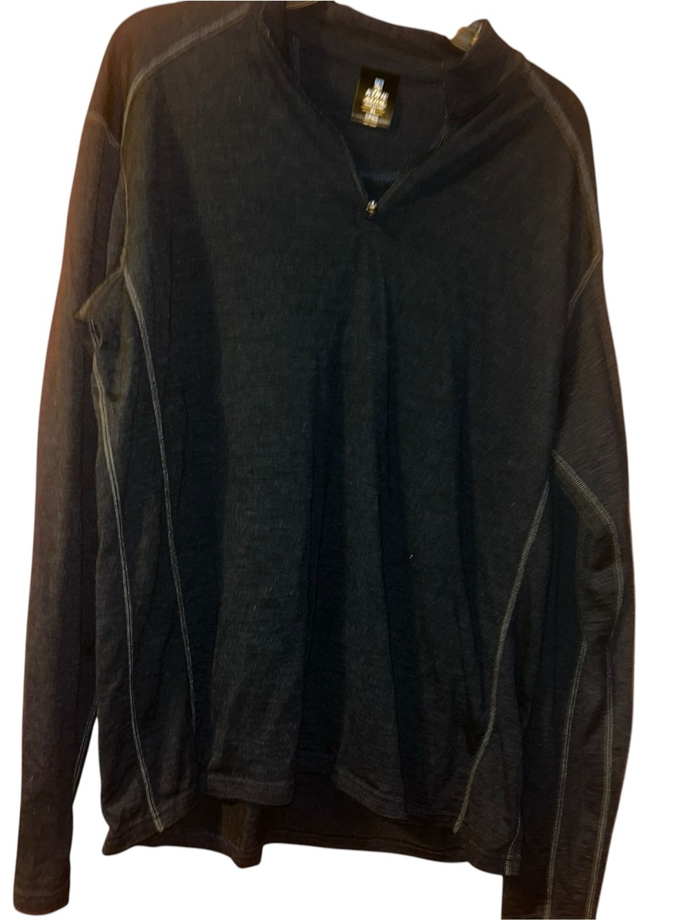 Men Kuhl 1/4 zip navy 100% Merino Wool Pullover Sweater size XL